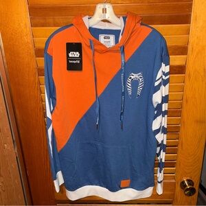 NEW Loungefly Star Wars Blue and Orange Hoodie - mens size small